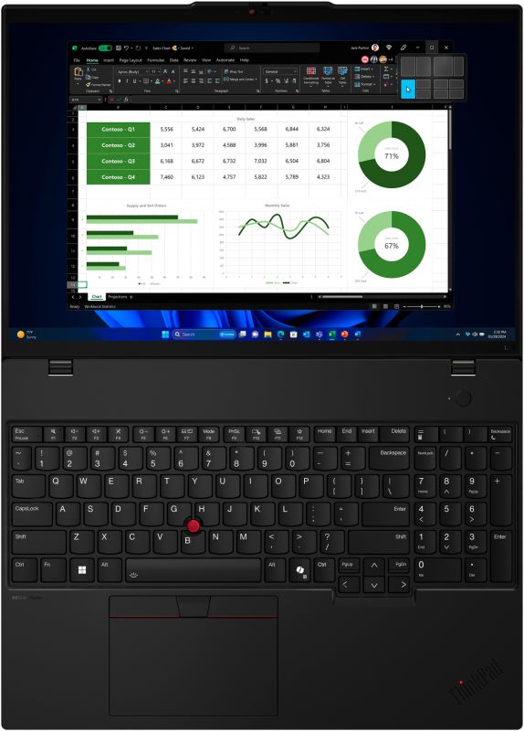 Ноутбук Lenovo ThinkPad L16-G1 16" WUXGA IPS AG, Intel U7-155U, 32GB, F1TB, UMA, DOS, чорний