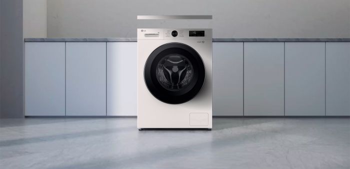 Пральна машина LG фронтальна, 7кг, 1200, A+++, 44см, дисплей, пара, інвертор, білий