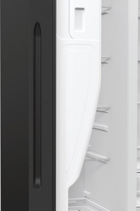Холодильник SBS Gorenje, 179х70х92см, 2 двері, 376(190)л, А++, NF+, Інв., Зона св-ті, диспенсер, генератор льоду, Зовн. Диспл, чорний