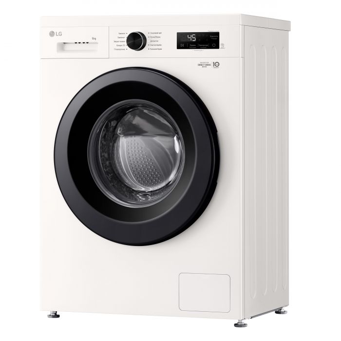 Пральна машина LG фронтальна, 6кг, 1200, A+++, 44см, дисплей, пара, інвертор, білий