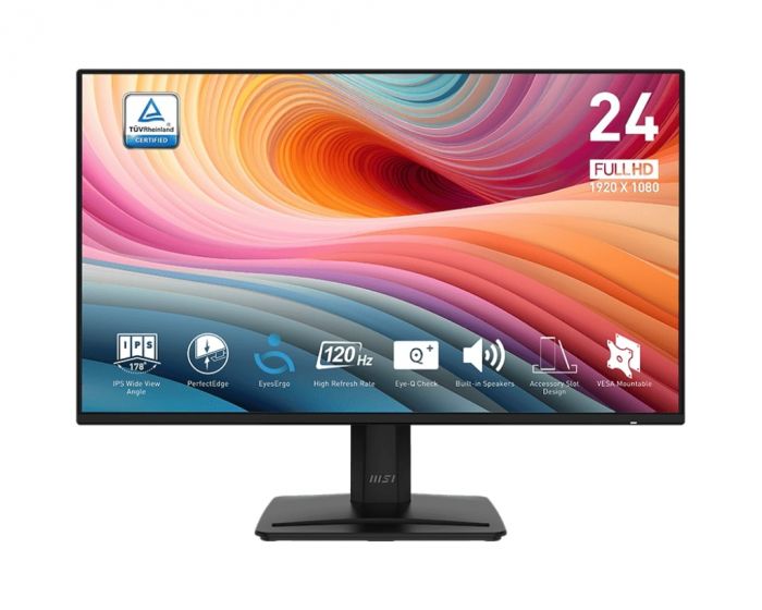 Монітор MSI 23.8" PRO MP242A-E2 D-Sub, HDMI, DP, MM, IPS, 120Hz, 1 ms, sRGB 115%, AdaptiveSync