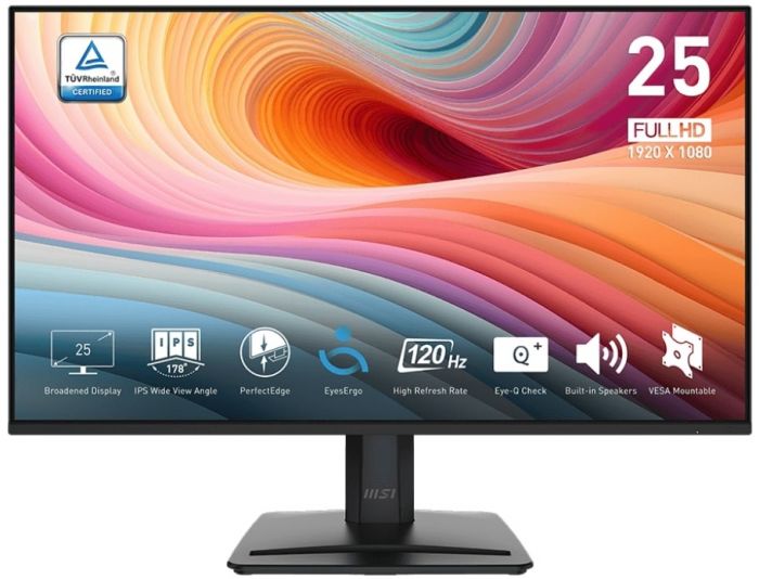 Монітор MSI 24.5" PRO MP251-E2 D-Sub, HDMI, DP, MM, IPS, 120Hz, sRGB 99%, AdaptiveSync