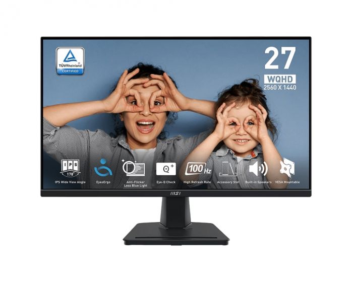 Монітор MSI 27" PRO MP275Q 2xHDMI, DP, MM, IPS, 2560x1440, 100Hz, 1ms, sRGB 100%, AdaptiveSync