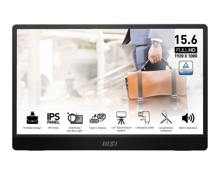Монітор портативний MSI 15.6" PRO MP161-E2 mHDMI, 2xUSB-C, MM, IPS, Cover