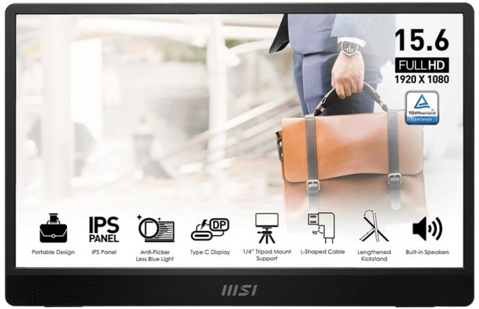 Монітор портативний MSI 15.6" PRO MP161-E2 mHDMI, 2xUSB-C, MM, IPS, Cover