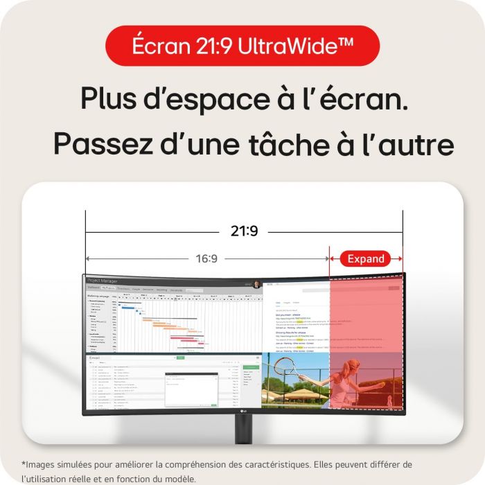 Монітор LG 34" 34WR50QK-B 2xHDMI, DP, Audio, VA, 3440x1440, 21:9, 100Hz, sRGB 99%, CURVED, FreeSync, HDR10