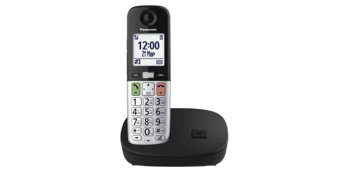 Радіотелефон DECT Panasonic KX-TGU410UCB, чорно-сріблястий