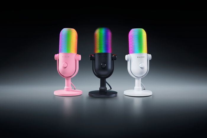 Мікрофон геймінговий Razer Seiren V3 Chroma, Uni, RGB, USB-A, 2м, білий
