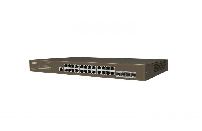 Комутатор TENDA TEG5328F 24xGE, 4xSFP, L3, Керований