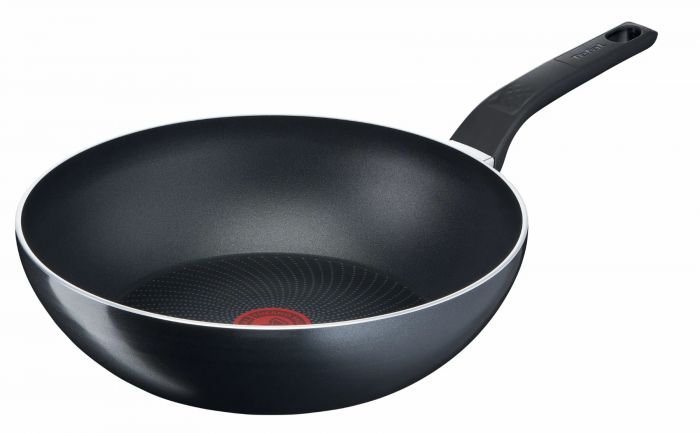 Сковорода ВОК Tefal Start&Cook, 28см, алюміній, бакеліт, чорний
