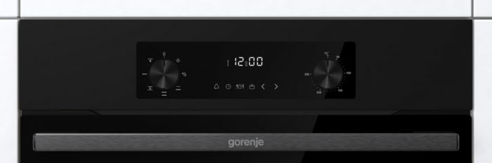 Духова шафа Gorenje електрична, 61л, A+, дисплей, конвекція, чорний