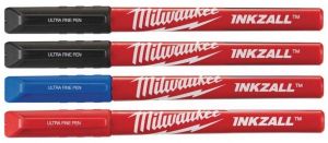 Маркер Milwaukee InkZAll набір 4 шт, синій/червоний/чорний 2шт