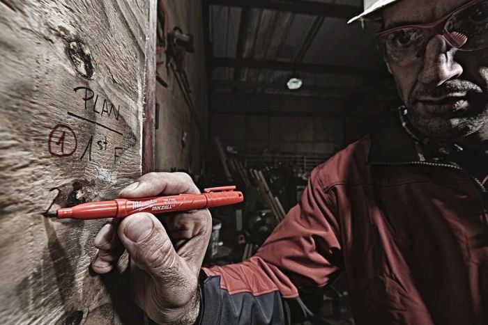 Маркер Milwaukee InkZAll набір 4 шт, синій/червоний/зелений/чорний