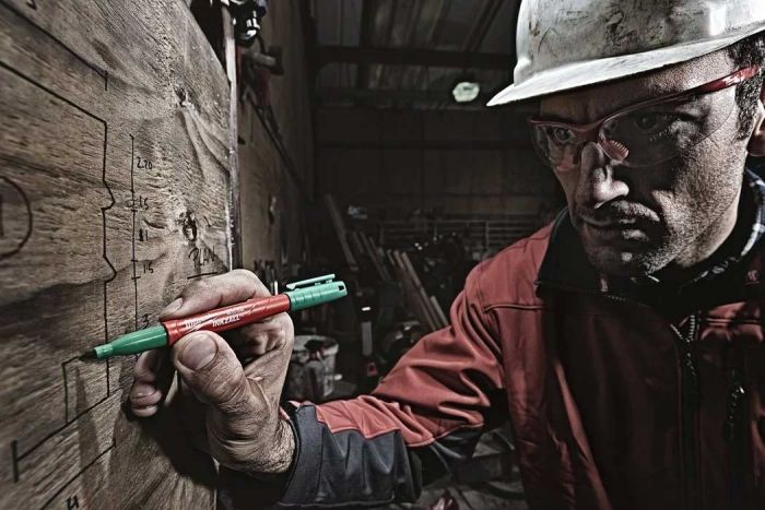 Маркер Milwaukee InkZAll набір 4 шт, синій/червоний/зелений/чорний