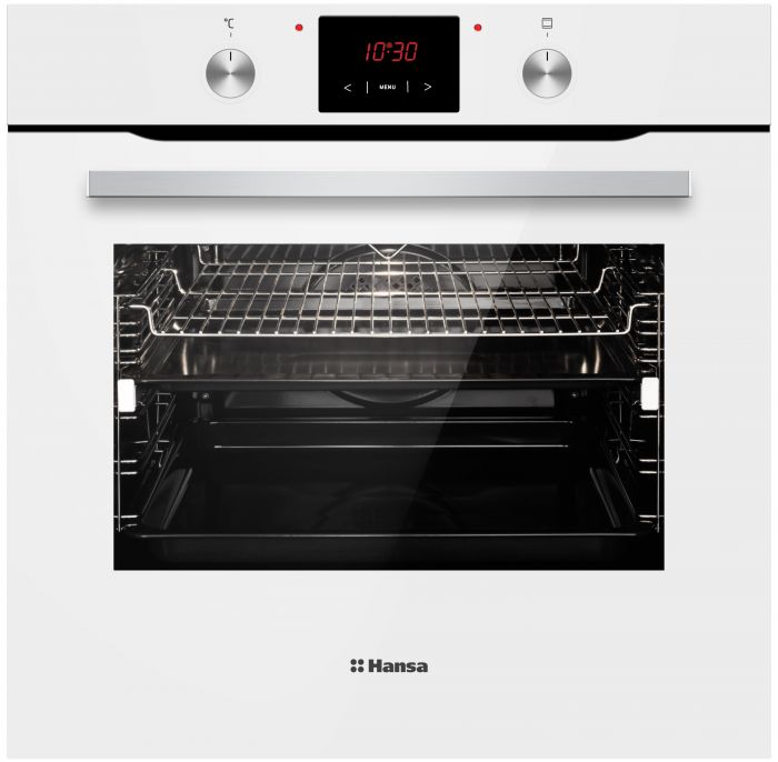 Духова шафа Hansa електрична, 77л, A, дисплей, конвекція, білий