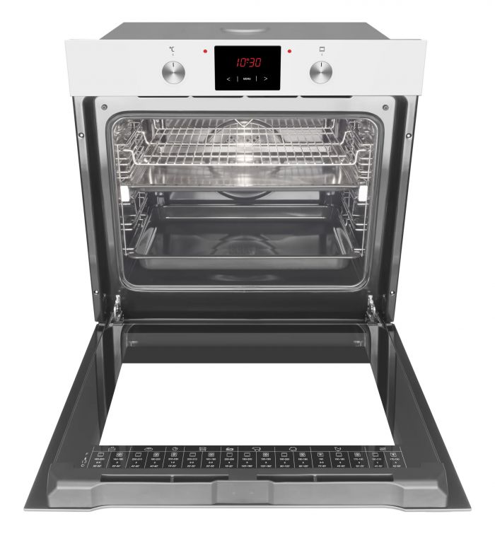 Духова шафа Hansa електрична, 77л, A, дисплей, конвекція, білий