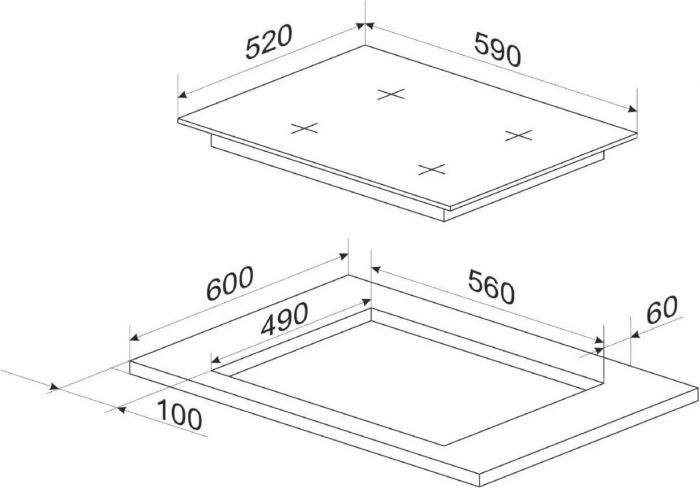 Варильна поверхня Hansa газова, 59см, чавун, білий