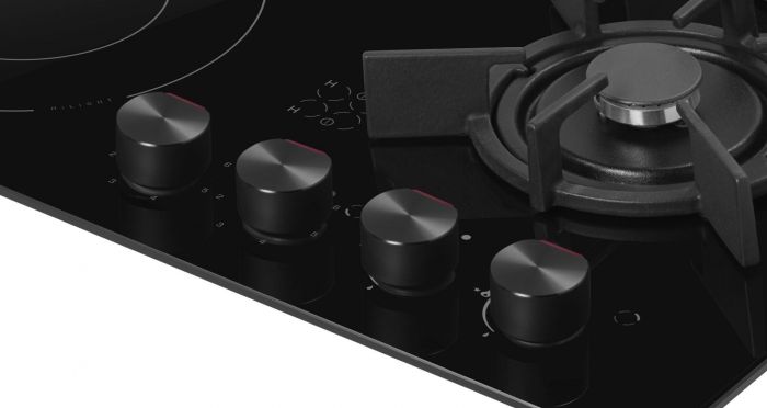 Варильна поверхня Hansa комбінована (2 газ + 2 електро), 59,2см, розширена зона, чавун, чорний