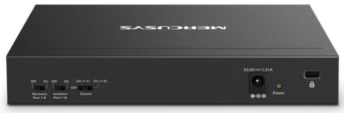 Комутатор MERCUSYS MS110P 10xFE (8xPoE), 65Вт, Некерований