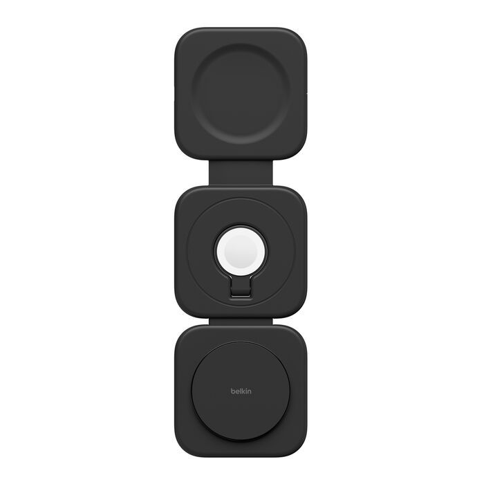 Зарядний пристрій бездротовий Belkin 3в1 Travel Pad Wireless Qi2 15Вт, чорний