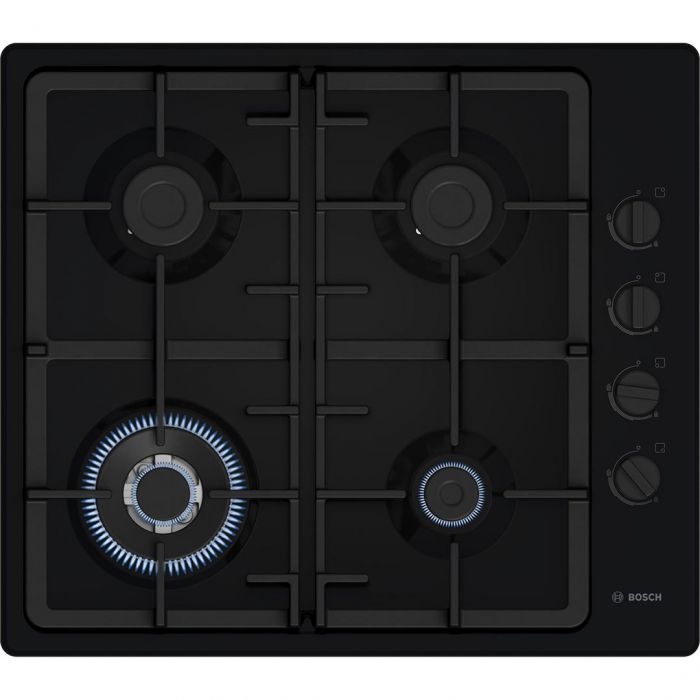 Варильна поверхня Bosch газова, 60см, чавун, WOK,чорний