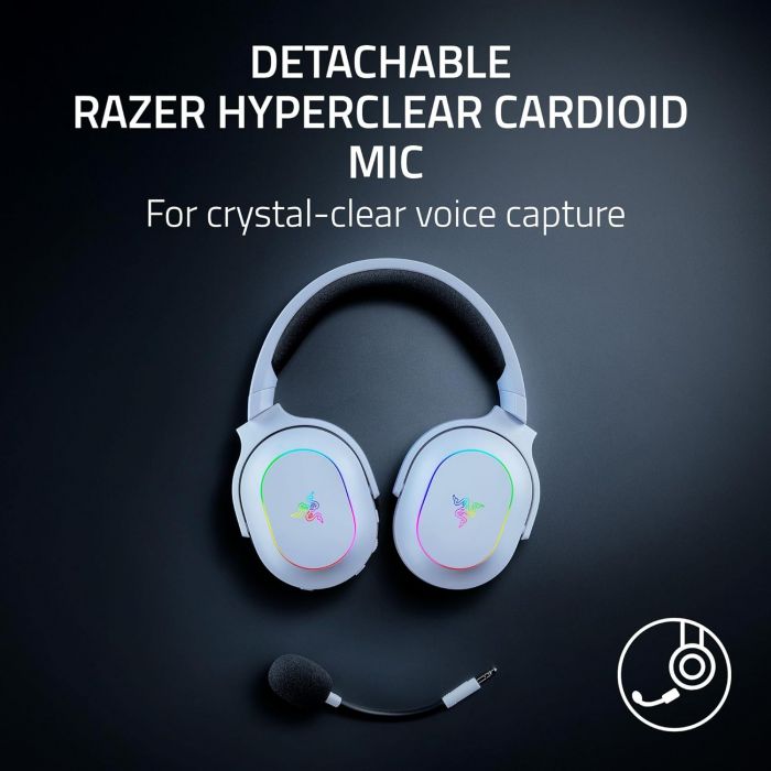 Гарнітура ігрова Razer Barracuda X Chroma, BT/WL, RGB, білий