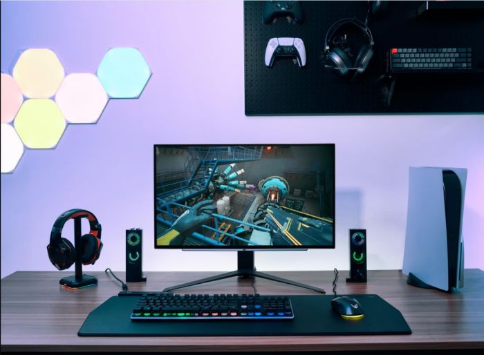 Монітор LG 27" 27GS95QE-B 2xHDMI, DP, USB, Audio, OLED, 2560x1440, 240Hz, 0.03ms, DCI-P3 98.5%, G-SYNC, FreeSync, AdaptiveSync, Pivot, DisplayHDR TRUE BLACK 400