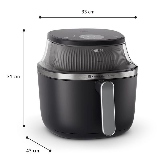 Мультипіч Philips Ovi XL Series 3000, 1700Вт, чаша-6.2л, сенсорне управл., 12 авто. програм, пластик, чорний