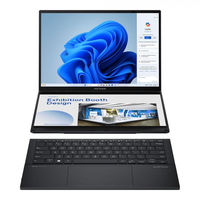 Ноутбук ASUS Zenbook Duo UX8406CA-QL048W 14" FHD OLED, Intel Ultra 9 285H, 32GB, F2TB, UMA, Win11, Сірий