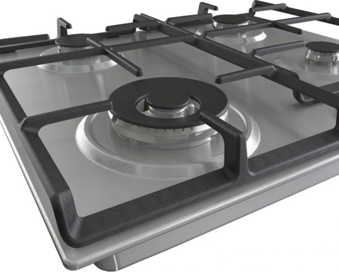 Варильна поверхня Gorenje газова, 60см, чавун, конфорка Wok, нерж