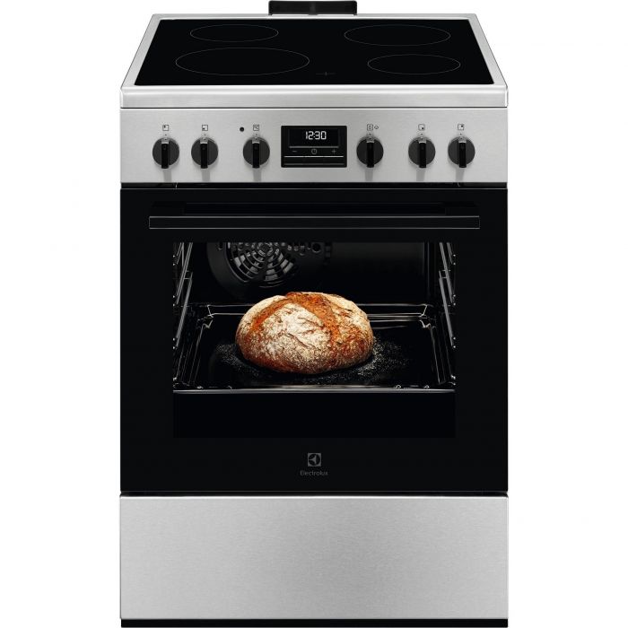 Плита Electrolux електрична склокерамічна, 58л, 60x60см, дисплей, конвекція, пара, нерж