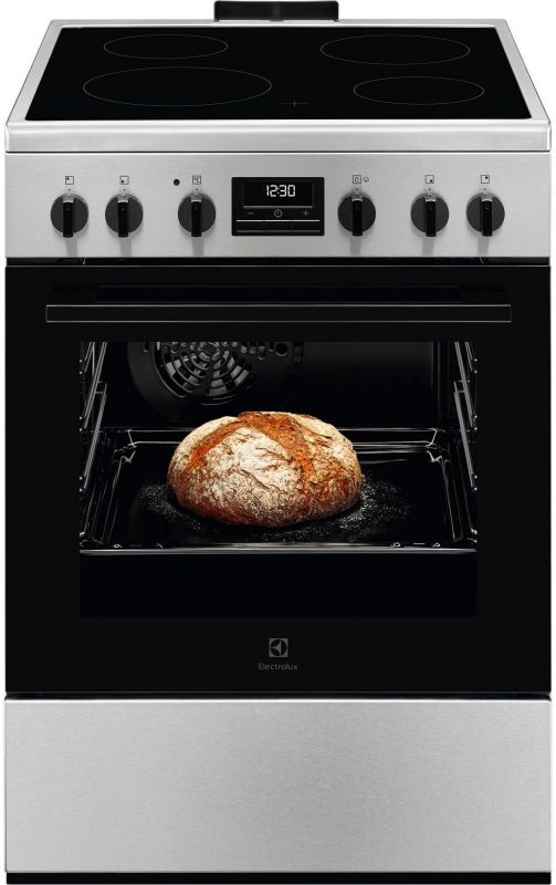 Плита Electrolux електрична склокерамічна, 58л, 60x60см, дисплей, конвекція, пара, нерж