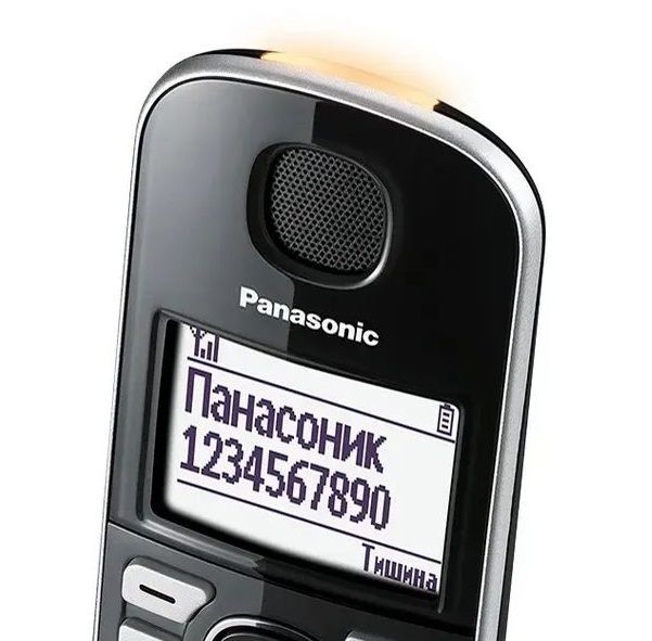Радіотелефон DECT Panasonic KX-TGE510RUS, чорно-сріблястий