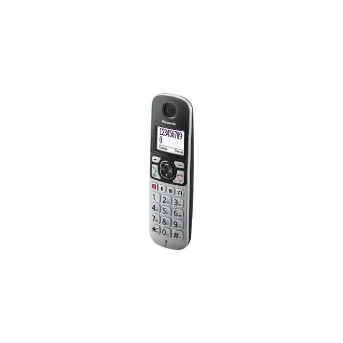Радіотелефон DECT Panasonic KX-TGE510RUS, чорно-сріблястий