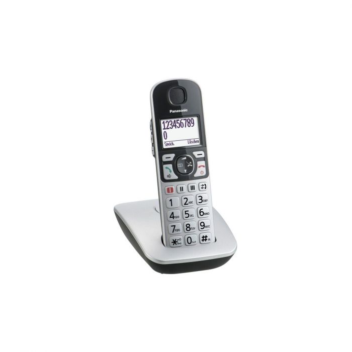 Радіотелефон DECT Panasonic KX-TGE510RUS, чорно-сріблястий