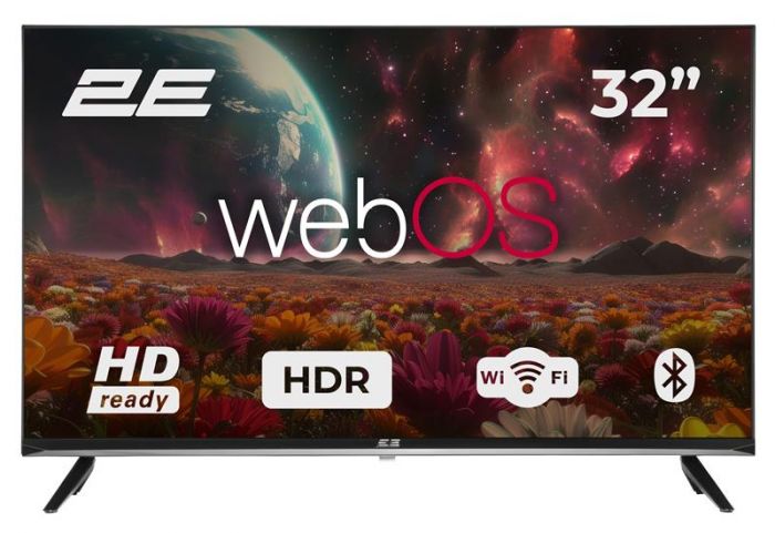 Телевізор 32" 2E LED HD 60Hz Smart WebOS Black