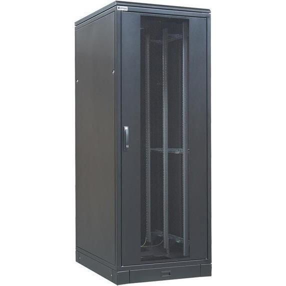 Шафа ZPAS 19", 45U, SZB IT, передні одностулкові перфоровані двері і задні розпашні, 600x1200 мм, максимально 1500кг, чорна