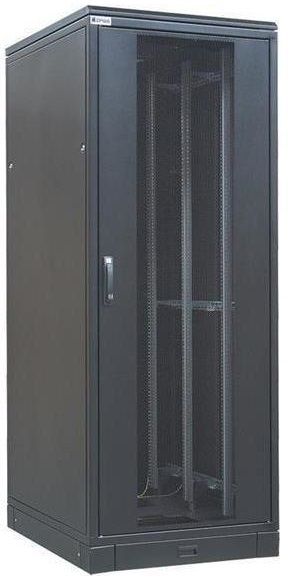 Шафа ZPAS 19", 45U, SZB IT, передні одностулкові перфоровані двері і задні розпашні, 600x1200 мм, максимально 1500кг, чорна