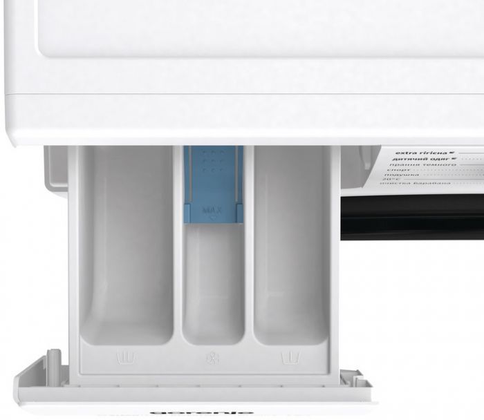 Пральна машина Gorenje фронтальна, 8кг, 1400, A+++, 55см, дисплей, пара, інвертор, білий