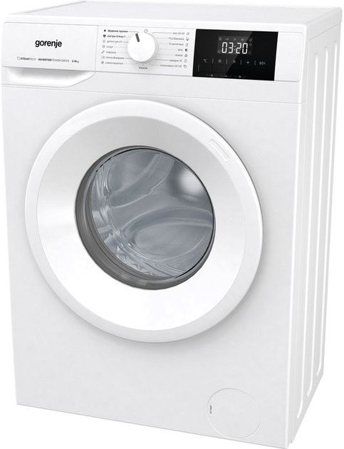 Пральна машина Gorenje фронтальна, 6кг, 1000, A+++, 43.5см, дисплей, пар, інвертор, білий