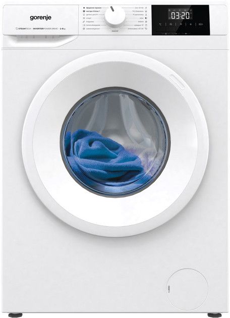 Пральна машина Gorenje фронтальна, 6кг, 1000, A+++, 43.5см, дисплей, пар, інвертор, білий