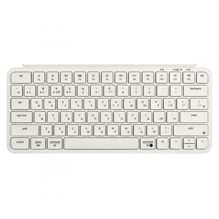 Клавіатура мембрана Keychron B1 Pro, USB/WL/BT, ivory white