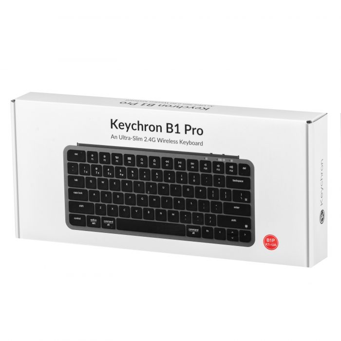Клавіатура мембрана Keychron B1 Pro, USB/WL/BT, space gray