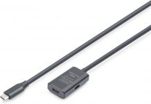 Подовжувач DIGITUS USB 3.2 Gen1 Active Cable 5G, C/M-C/F, 5м, чорний