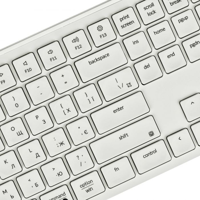 Клавіатура мембрана Keychron B6 Pro, USB/WL/BT, ivory white