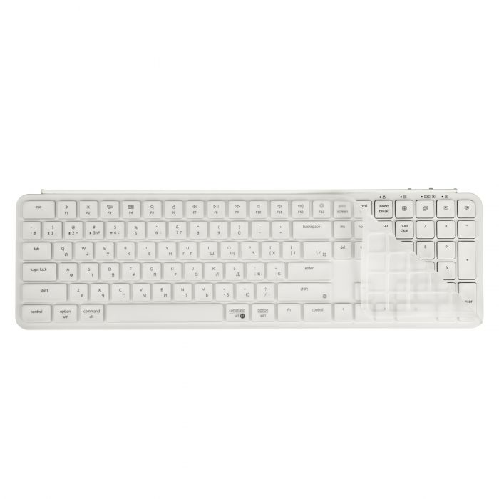 Клавіатура мембрана Keychron B6 Pro, USB/WL/BT, ivory white