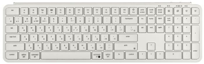 Клавіатура мембрана Keychron B6 Pro, USB/WL/BT, ivory white