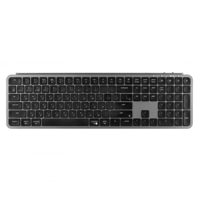 Клавіатура мембрана Keychron B6 Pro, USB/WL/BT, space gray
