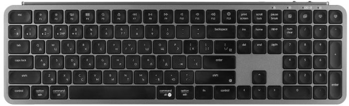 Клавіатура мембрана Keychron B6 Pro, USB/WL/BT, space gray