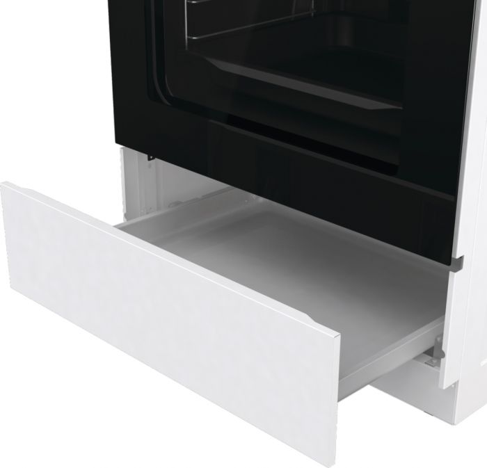 Плита Gorenje комбінована, 71л, 60x60см, дисплей, IconLed, чавун, білий
